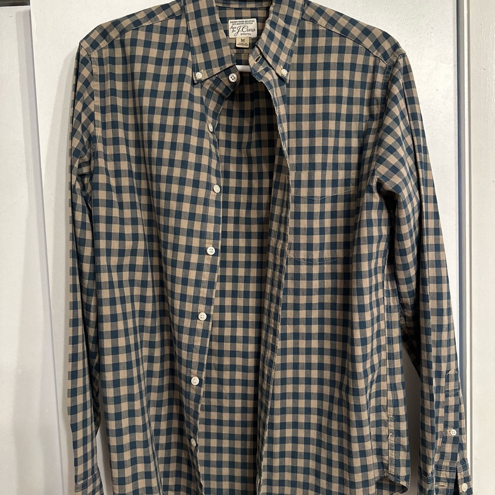 J Crew Secret Wash Classic Fit Casual Button Down Shirt